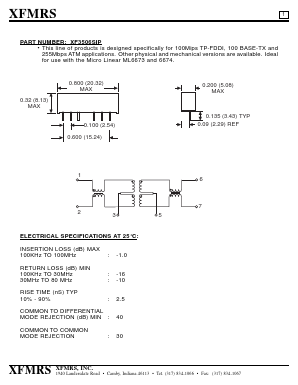 XF3506SIP Datasheet PDF XFMRS Inc.