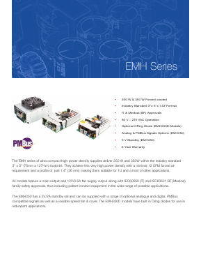 EMH350PS48D Datasheet PDF XP Power Limited