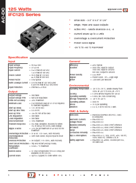 IFC125-40-1 Datasheet PDF XP Power Limited