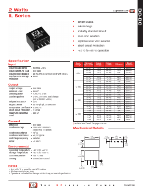 IL0512S Datasheet PDF XP Power Limited