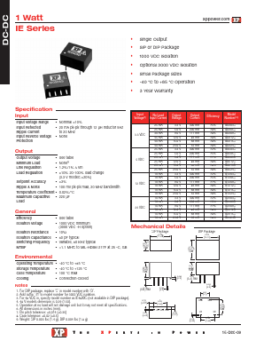 IE0303D Datasheet PDF XP Power Limited