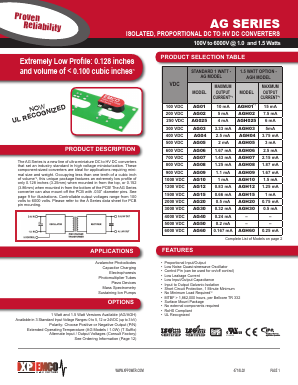 AG10N-12T Datasheet PDF XP Power Limited