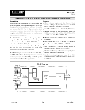 XE3314C Datasheet PDF Xecom