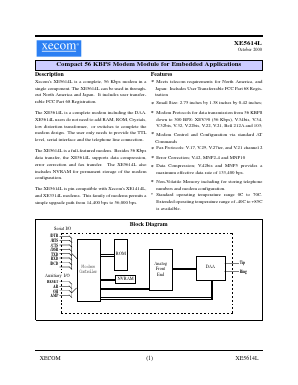 XE5614L Datasheet PDF Xecom