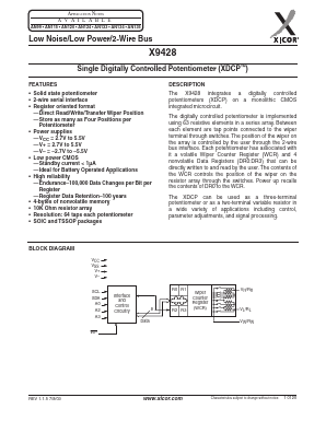 X9428 Datasheet PDF Xicor -> Intersil