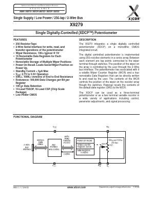 X9279TV14-2.7 Datasheet PDF Xicor -> Intersil