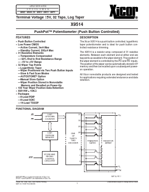 X9514WP Datasheet PDF Xicor -> Intersil