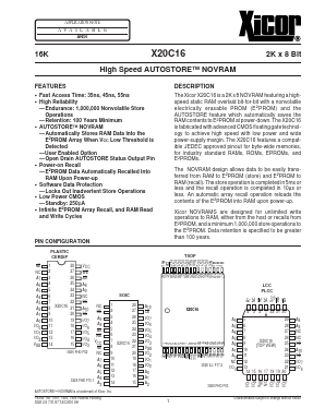 X20C16TMB-35 Datasheet PDF Xicor -> Intersil