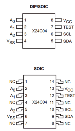 X24C04S8I Datasheet PDF Xicor -> Intersil