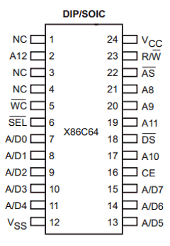 X86C64SI Datasheet PDF Xicor -> Intersil