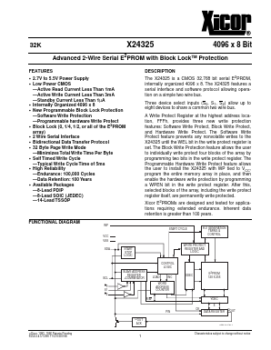 X24325G Datasheet PDF Xicor -> Intersil