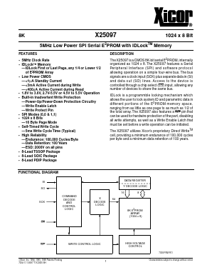 X25097P Datasheet PDF Xicor -> Intersil