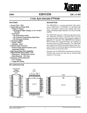 X28VC256SMB-90 Datasheet PDF Xicor -> Intersil
