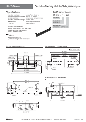 IC-595-1-MF Datasheet PDF Yamaichi Electronics Co., Ltd.