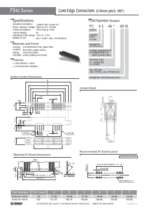 PS42-44D-2016 Datasheet PDF Yamaichi Electronics Co., Ltd.