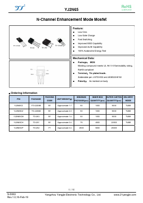 YJ2N65CH Datasheet PDF Yangzhou yangjie electronic co., Ltd