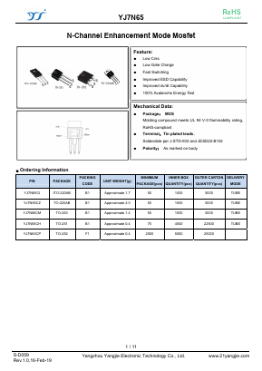 YJ7N65CP Datasheet PDF Yangzhou yangjie electronic co., Ltd