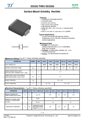 SS310Q Datasheet PDF Yangzhou yangjie electronic co., Ltd