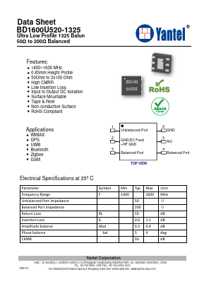 BD1600U520-1325 Datasheet PDF Yantel Corporation