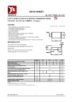 SL13C Datasheet PDF Yea Shin Technology Co., Ltd