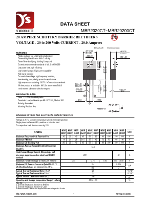 MBR2045CT Datasheet PDF Yea Shin Technology Co., Ltd