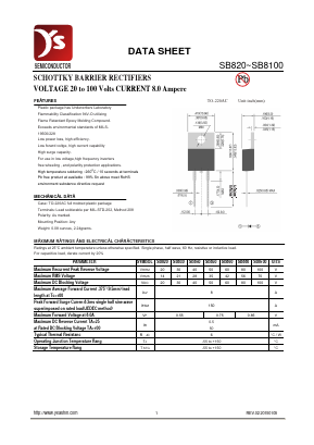 SB840 Datasheet PDF Yea Shin Technology Co., Ltd