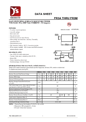 FR3K Datasheet PDF Yea Shin Technology Co., Ltd