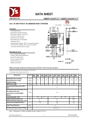 MBR1040FCT Datasheet PDF Yea Shin Technology Co., Ltd