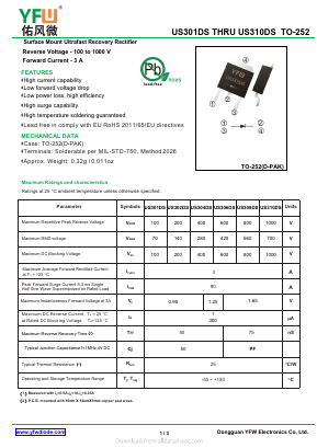 US310DS Datasheet PDF DONGGUAN YOU FENG WEI ELECTRONICS CO., LTD