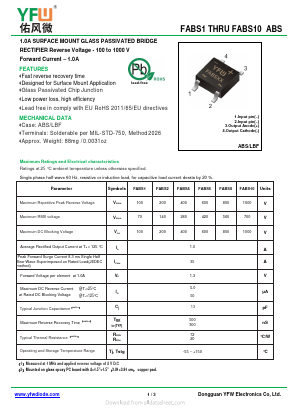 FABS10 Datasheet PDF DONGGUAN YOU FENG WEI ELECTRONICS CO., LTD