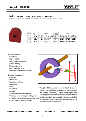 HKS05D-D90S5B2 Datasheet PDF Beijing Yaohuadechang Electronic Co., Ltd.