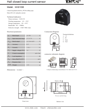 HAS1030 Datasheet PDF Beijing Yaohuadechang Electronic Co., Ltd.