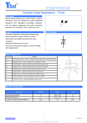 P0080E Datasheet PDF Shanghai Yint Electronic Co., Ltd.