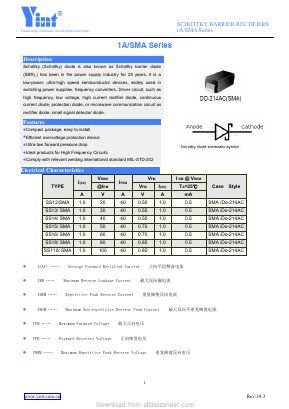 SS12 Datasheet PDF Shanghai Yint Electronic Co., Ltd.