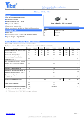 RS3AC Datasheet PDF Shanghai Yint Electronic Co., Ltd.