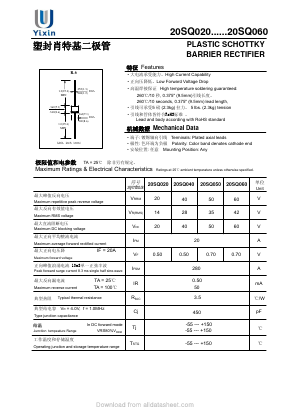 20SQ040 Datasheet PDF Shenzhen Yixinwei Technology Co., Ltd.