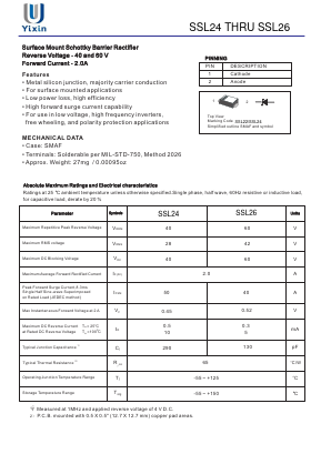 SSL26 Datasheet PDF Shenzhen Yixinwei Technology Co., Ltd.