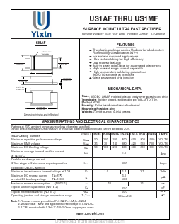 US1AF Datasheet PDF Shenzhen Yixinwei Technology Co., Ltd.