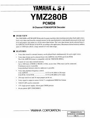 YMZ280B-F Datasheet PDF Yamaha Corporation