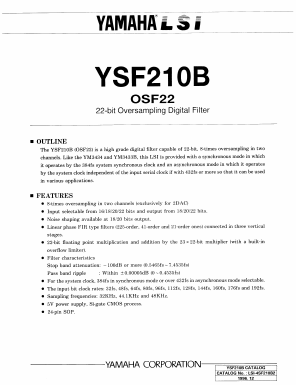 YSF210B Datasheet PDF Yamaha Corporation