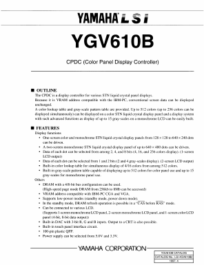 YGV610B Datasheet PDF Yamaha Corporation