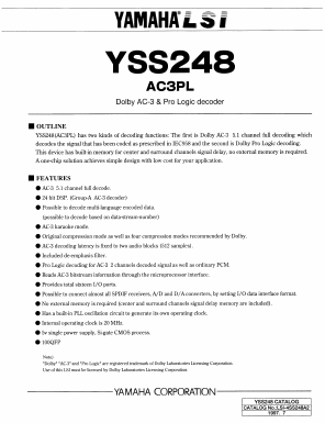 YSS248 Datasheet PDF Yamaha Corporation