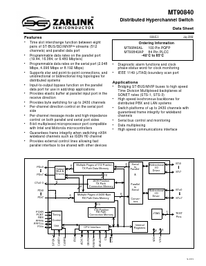 MT90840AP Datasheet PDF Zarlink Semiconductor Inc