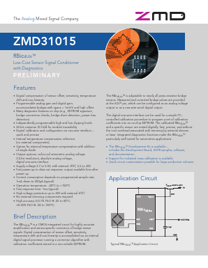 ZMD31015AEG1R Datasheet PDF Zentrum Mikroelektronik Dresden AG
