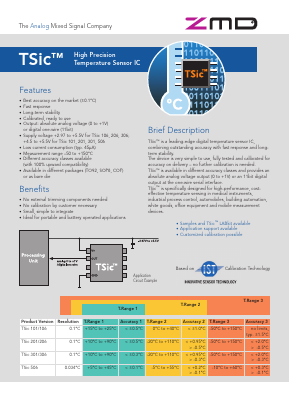TSIC101FSU Datasheet PDF Zentrum Mikroelektronik Dresden AG