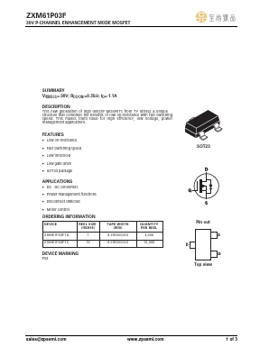 ZXM61P03F Datasheet PDF ZP Semiconductor