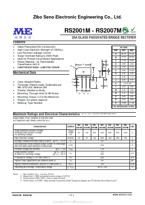 RS2001M Datasheet PDF Zibo Seno Electronic Engineering Co.,Ltd