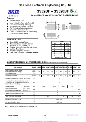 SS36BF Datasheet PDF Zibo Seno Electronic Engineering Co.,Ltd