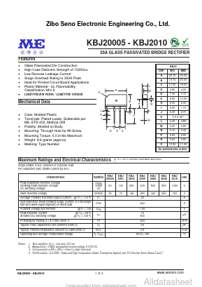 KBJ20005 Datasheet PDF Zibo Seno Electronic Engineering Co.,Ltd