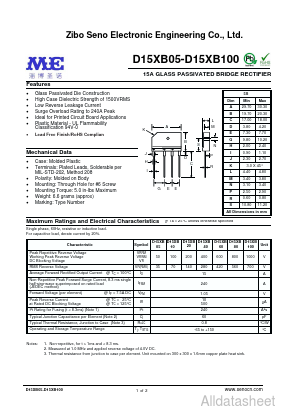 D15XB80 Datasheet PDF Zibo Seno Electronic Engineering Co.,Ltd